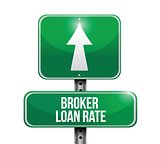 broker loan rate road sign illustrations design