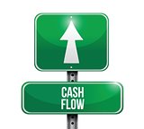 cash flow road sign illustrations