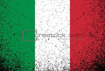 italian grunge ink flag illustration design