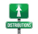 distributions road sign illustration design