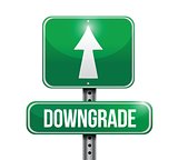 downgrade road sign illustration design