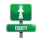 equity road sign illustration design