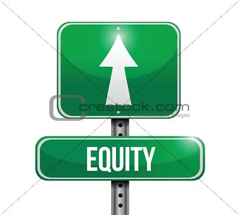 equity road sign illustration design