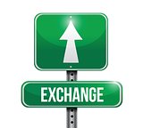 exchange road sign illustration design