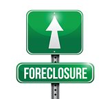 foreclosure road sign illustration design