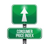 consumer price index road sign illustration