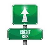 credit risk road sign illustration design