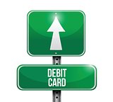 debit card road sign illustration design