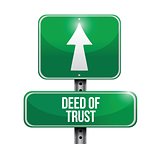 deed of trust road sign illustration design