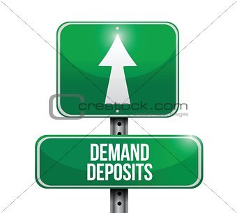demand deposits road sign illustration design