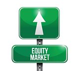 equity market road sign illustration design