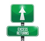 excess returns road sign illustration design