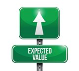 expected value road sign illustration design