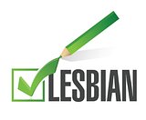 selected lesbian with check mark.