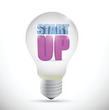start up idea light bulb illustration design