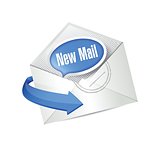 new mail envelope sign illustration