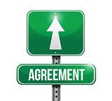 agreement road sign illustrations design