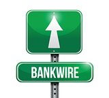 bankwire road sign illustrations design