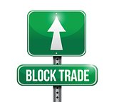 block trade road sign illustrations design