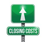 closing cost road sign illustrations design