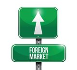 foreign market road sign illustration design