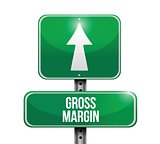 gross margin road sign illustration design