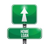 home loan road sign illustration design