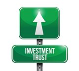 investment trust road sign illustration design