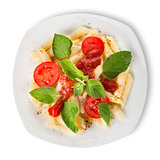 Pasta with ketchup and tomatoes