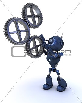 Android and gears concept