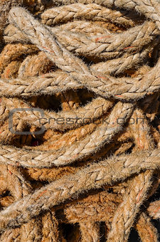 Detail of old marine rope