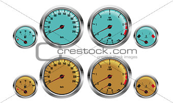 retro car gauges