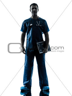 doctor man silhouette standing full length