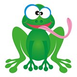 Cartoon frog