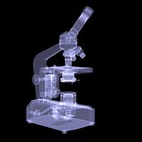 Microscope. X-ray render