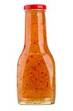 Bottle of sweet asian chilli sauce