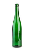 Empty green wine bottle