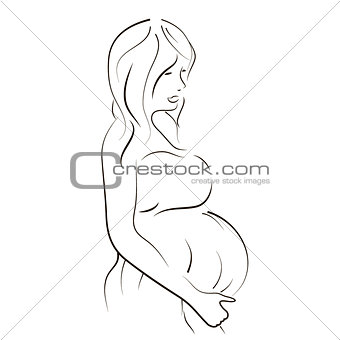 Pregnant woman sketch