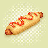 hot dog vector illustration