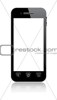 Smart Phone With Blank Screen