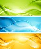 Elegant smooth waves vector banners