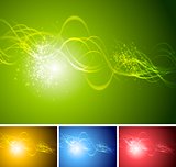 Vector shiny waves design template