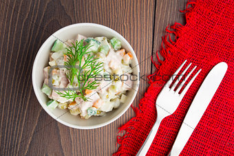 Russian traditional salad