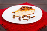 Cottage cheese pie with raisins