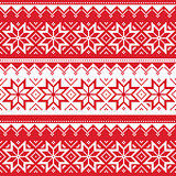 Nordic seamless christmas red pattern
