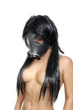 Topless Girl Wearing a Gas Mask (7)