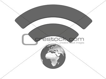 Grey WiFi symbol
