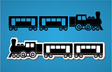 Train and wagon silhouets