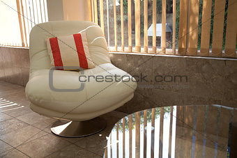 White relaxing  chair