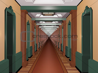 Never Ending Art Deco Corridor